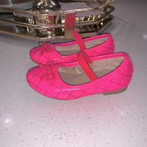 Girls Barbie pink dress shoe sz 7